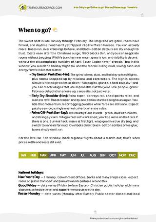 example page 1 from our offline Travel Guide for South Sudan